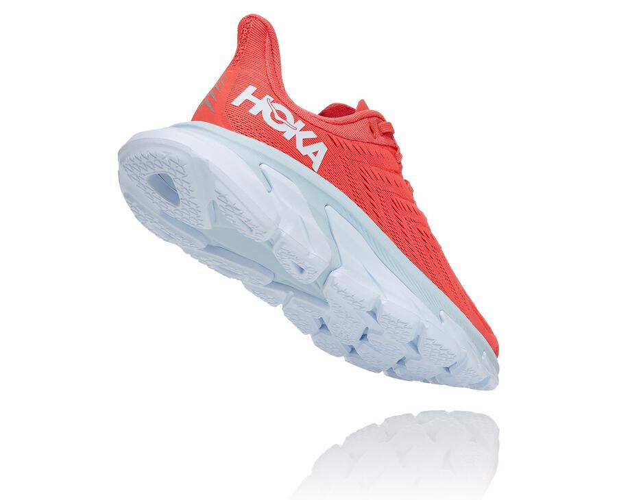 Zapatillas Running Hoka One One Mujer - Clifton Edge - Rojas/Blancas - EZP964317